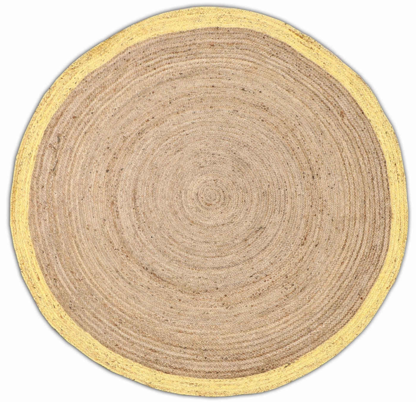 Vloerkleed Jaipur Jute - Rond Tapijt - 100% Jute - Beige Geel