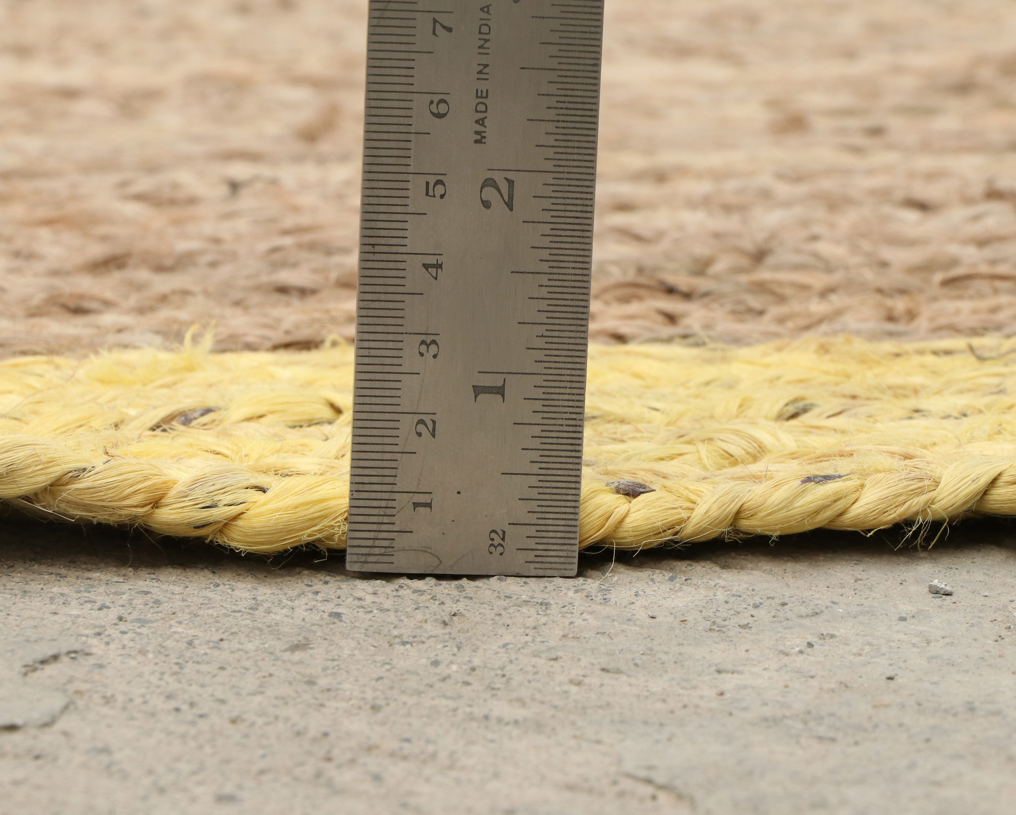 Vloerkleed Jaipur Jute - Rond Tapijt - 100% Jute - Beige Geel