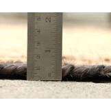 Vloerkleed Jaipur Jute - Rond Tapijt - 100% Jute - Beige Zwart