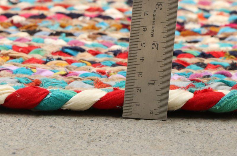 Vloerkleed Jaipur Multi Jute - Rond Tapijt - Jute & Katoen - Multikleur Beige