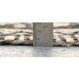 Vloerkleed Jaipur Jute Klasik - Rond Tapijt - 100% Jute - Beige Zwart