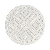 Vloerkleed Focus Art - Rond - Hoogpolig - Fluffy - Scandinavisch - Creme