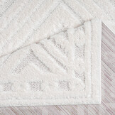 Vloerkleed Focus Art - Rond - Hoogpolig - Fluffy - Scandinavisch - Creme