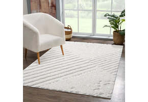 Vloerkleed Focus Feel - Hoogpolig - Fluffy  - Scandinavisch - Creme