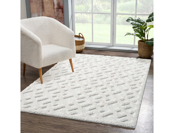 Vloerkleed Focus Solid - Hoogpolig - Fluffy - Scandinavisch - Creme