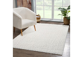 Vloerkleed Focus Uni - Hoogpolig - Fluffy  - Scandinavisch - Creme