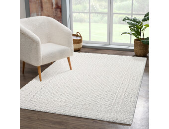 Vloerkleed Focus Uni - Hoogpolig - Fluffy  - Scandinavisch - Creme