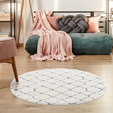 Vloerkleed Focus Madrid - Rond - Hoogpolig - Fluffy  - Scandinavisch - Creme