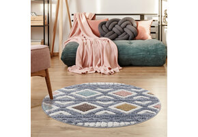 Vloerkleed Focus Celta - Rond - Hoogpolig - Fluffy  - Scandinavisch - Multikleur