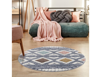 Vloerkleed Focus Celta - Rond - Hoogpolig - Fluffy  - Scandinavisch - Multikleur