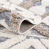 Vloerkleed Focus Basic - Rond - Hoogpolig - Fluffy - Scandinavisch - Grijs Creme