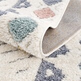 Vloerkleed Focus Anime - Rond - Hoogpolig - Fluffy - Scandinavisch - Multikleur Creme