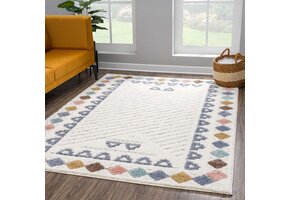 Vloerkleed Focus Anime - Hoogpolig - Fluffy  - Scandinavisch - Multikleur Creme