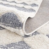 Vloerkleed Focus Style - Rond - Hoogpolig - Fluffy  - Scandinavisch - Grijs Creme