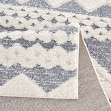 Vloerkleed Focus Style - Rond - Hoogpolig - Fluffy  - Scandinavisch - Grijs Creme