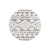 Vloerkleed Focus Style - Rond - Hoogpolig - Fluffy  - Scandinavisch - Grijs Creme