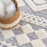 Vloerkleed Focus Style - Hoogpolig - Fluffy  - Scandinavisch - Grijs Creme