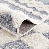 Vloerkleed Focus Style - Hoogpolig - Fluffy  - Scandinavisch - Grijs Creme