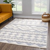 Vloerkleed Focus Style - Hoogpolig - Fluffy  - Scandinavisch - Grijs Creme