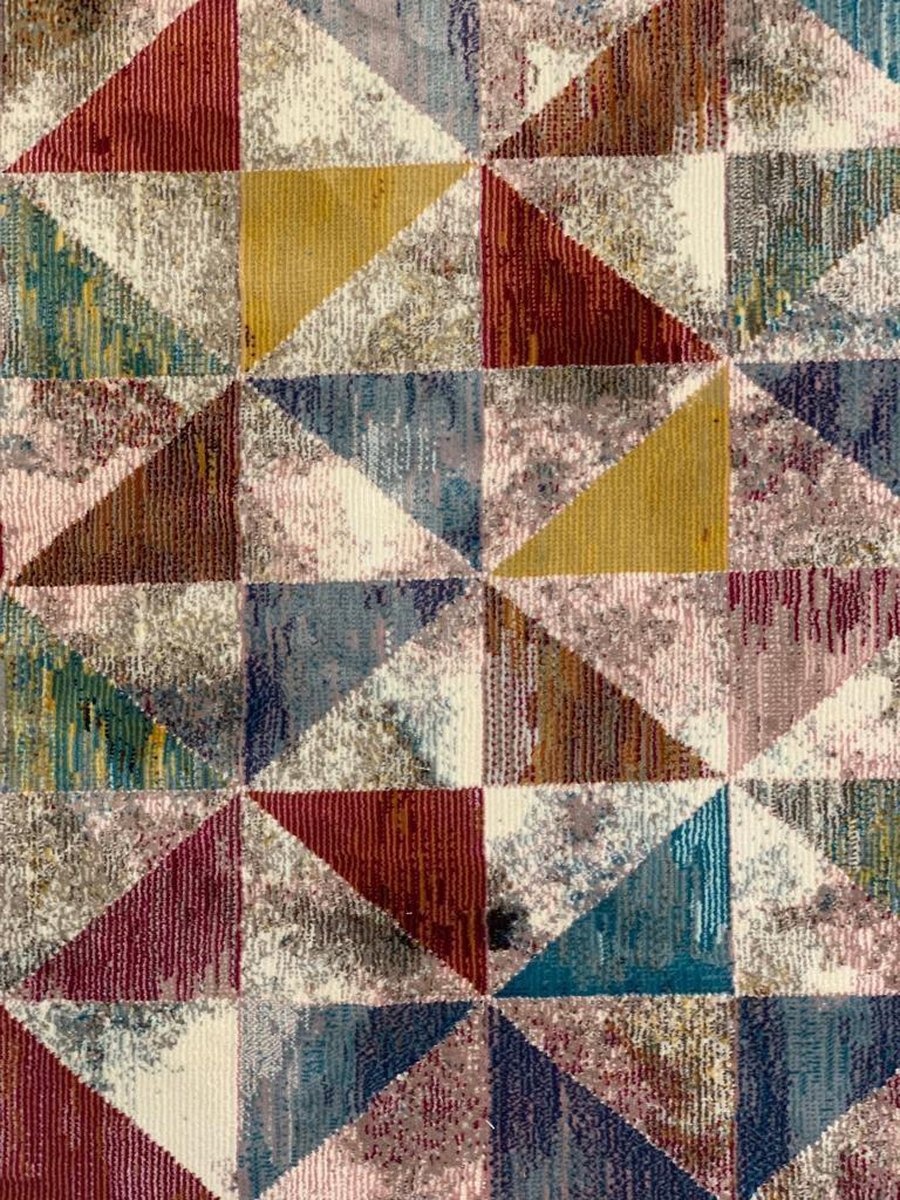 Picasso Rond Vintage Abstract Vloerkleed Multi