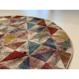 Tapijtenloods Picasso Sahra Vintage Rond Vloerkleed Multi Laagpolig