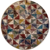 Picasso Rond Vintage Abstract Vloerkleed Multi
