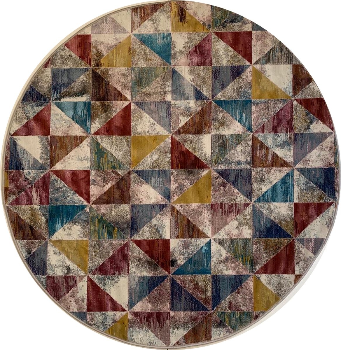 Tapijtenloods Picasso Sahra Vintage Rond Vloerkleed Multi Laagpolig