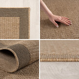 Timber Solid Buitenkleed – Indoor & Outdoor, Jute-Look Vloerkleed, Weerbestendig, Tuin, Balkonkleed - Beige