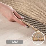 Timber Solid Buitenkleed – Indoor & Outdoor, Jute-Look Vloerkleed, Weerbestendig, Tuin, Balkonkleed - Beige