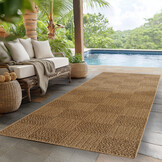 Timber Lorium Buitenkleed – Indoor & Outdoor, Jute-Look Vloerkleed, Weerbestendig, Tuin, Balkonkleed - Beige