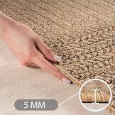 Timber Lorium Buitenkleed – Indoor & Outdoor, Jute-Look Vloerkleed, Weerbestendig, Tuin, Balkonkleed - Beige