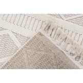 Tunis Soft - Berberlook Vloerkleed - Laagpolig, Uni Effen, 100% Polyester, Soft Touch, Handgeknoopte Franjes - Creme