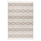 Tunis Soft - Berberlook Vloerkleed - Laagpolig, Uni Effen, 100% Polyester, Soft Touch, Handgeknoopte Franjes - Beige