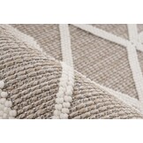 Tunis Soft - Berberlook Vloerkleed - Laagpolig, Uni Effen, 100% Polyester, Soft Touch, Handgeknoopte Franjes - Beige