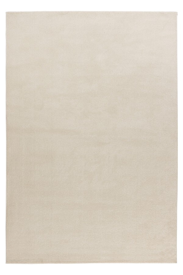 Trendy Home Uni - Modern Vloerkleed - Effen, Laagpolig, Velours, Hoge dichtheid, Soft Touch - Creme