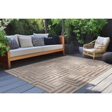 Casa Milano - Buitenkleed – Indoor & Outdoor, Sisal-Look Vloerkleed, Weerbestendig, Tuin, Balkonkleed - Taupe