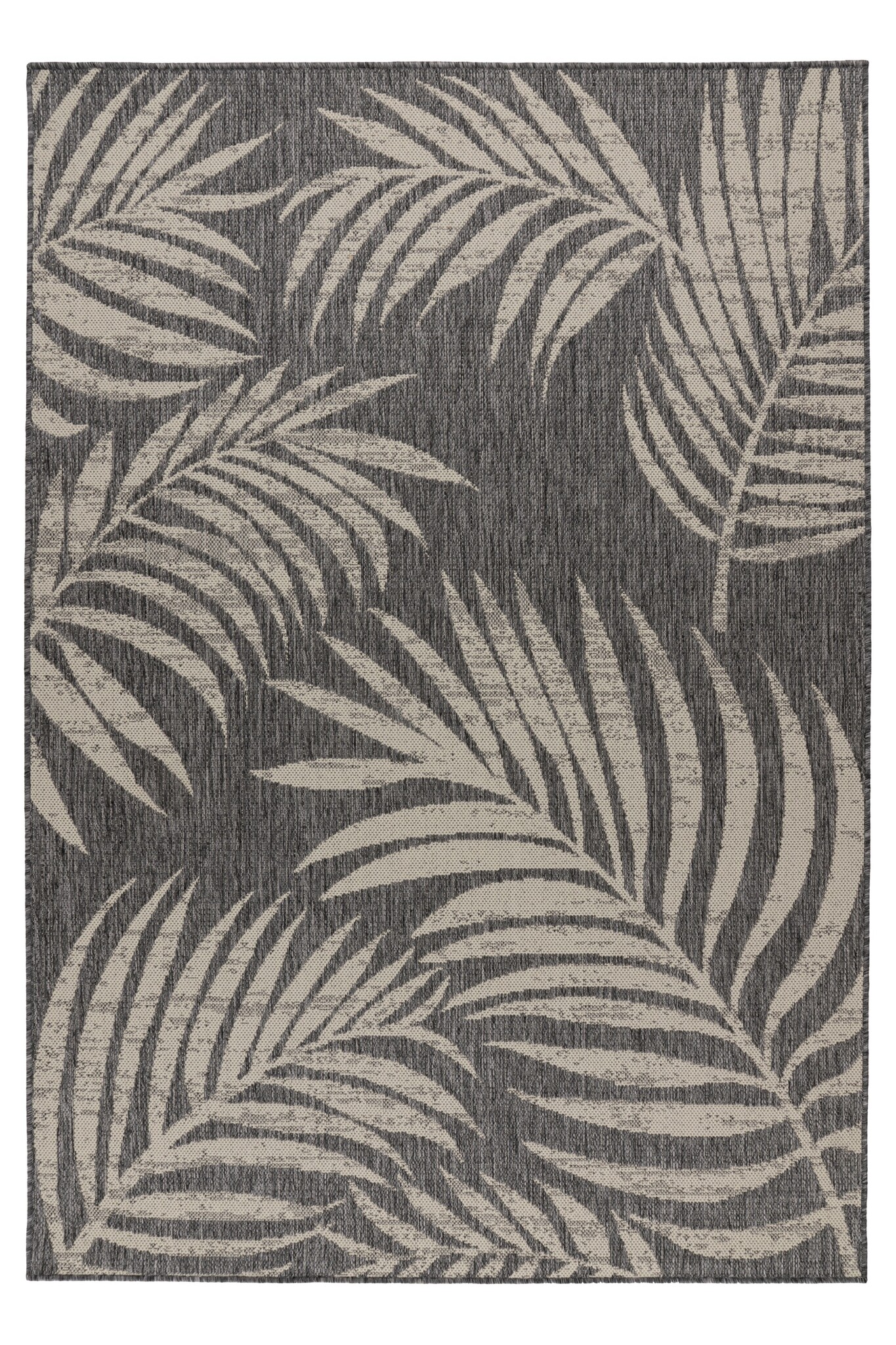 Casa Floral - Buitenkleed – Indoor & Outdoor, Sisal-Look Vloerkleed, Weerbestendig, Tuin, Balkonkleed - Grijs