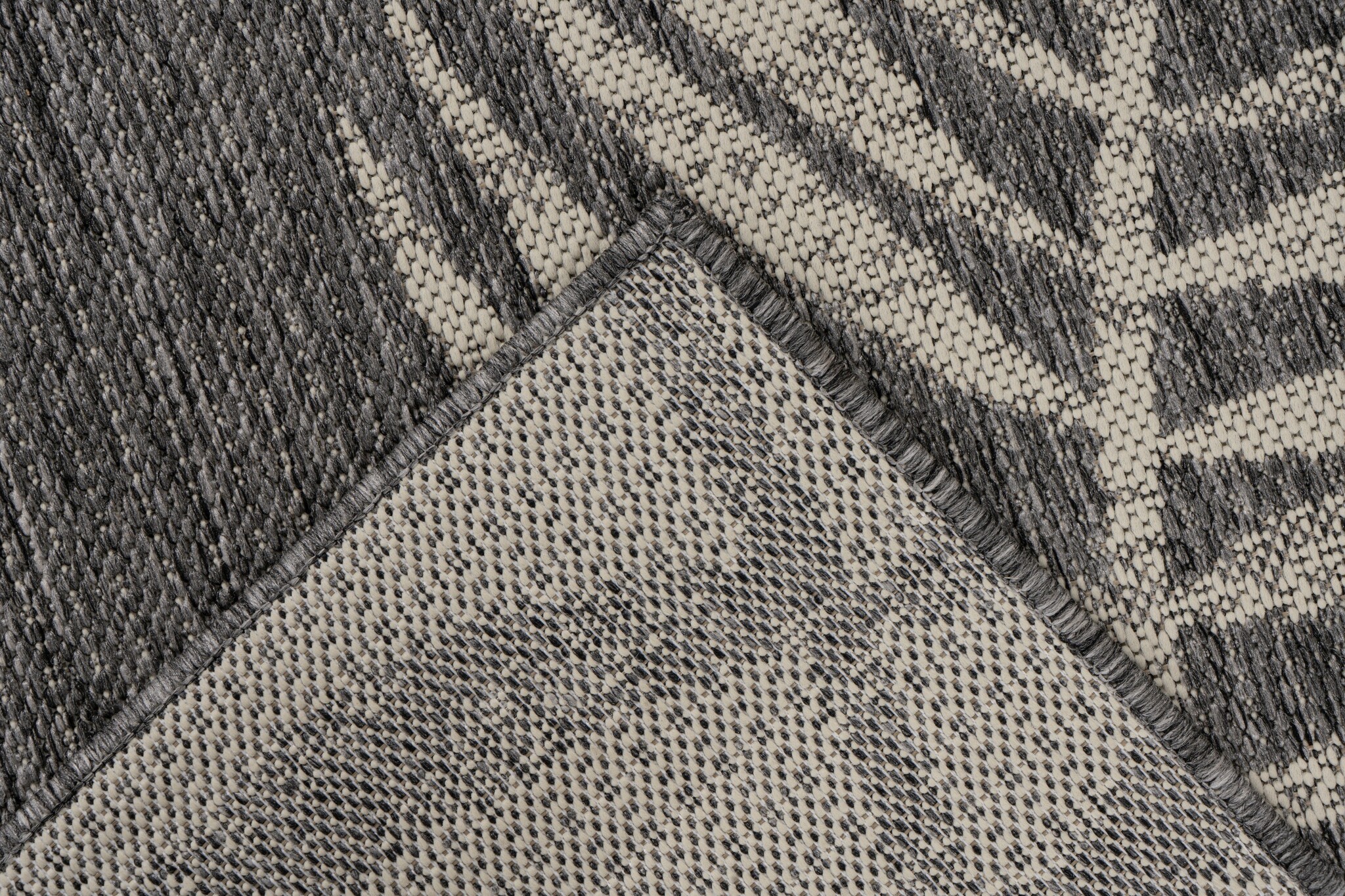Casa Floral Sisal-Look Buitenkleed Grijs