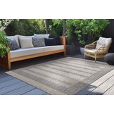 Casa Buitenkleed – Indoor & Outdoor, Sisal-Look Vloerkleed, Weerbestendig, Tuin, Balkonkleed - Grijs