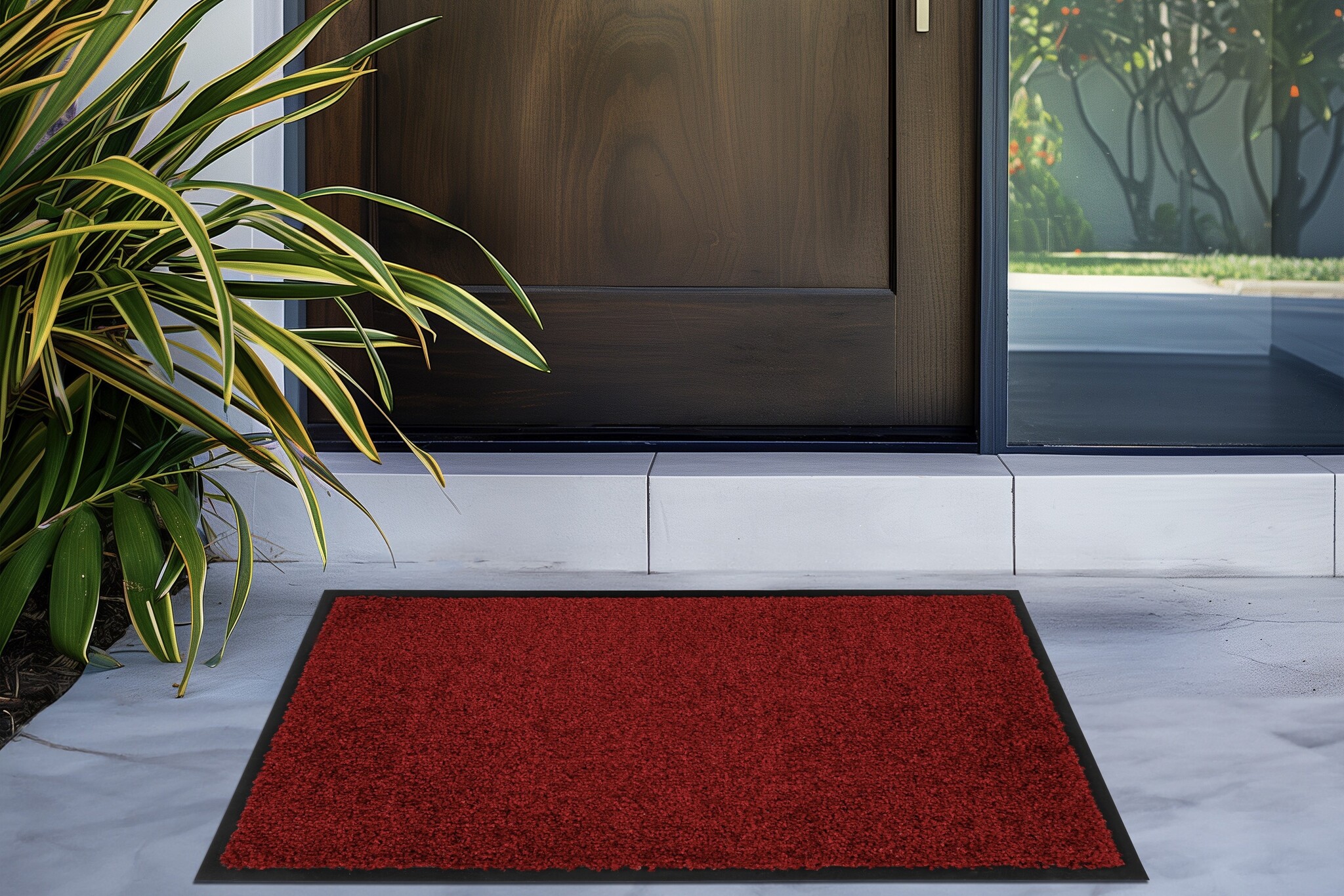 Droogloopmat Amsterdam - Deurmat Binnen – 100% Polyamide, Sterk & Duurzaam - Rood