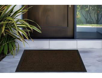 Droogloopmat Amsterdam - Deurmat Binnen – 100% Polyamide, Sterk & Duurzaam - Bruin