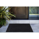 Droogloopmat Amsterdam - Deurmat Binnen – 100% Polyamide, Sterk & Duurzaam - Zwart