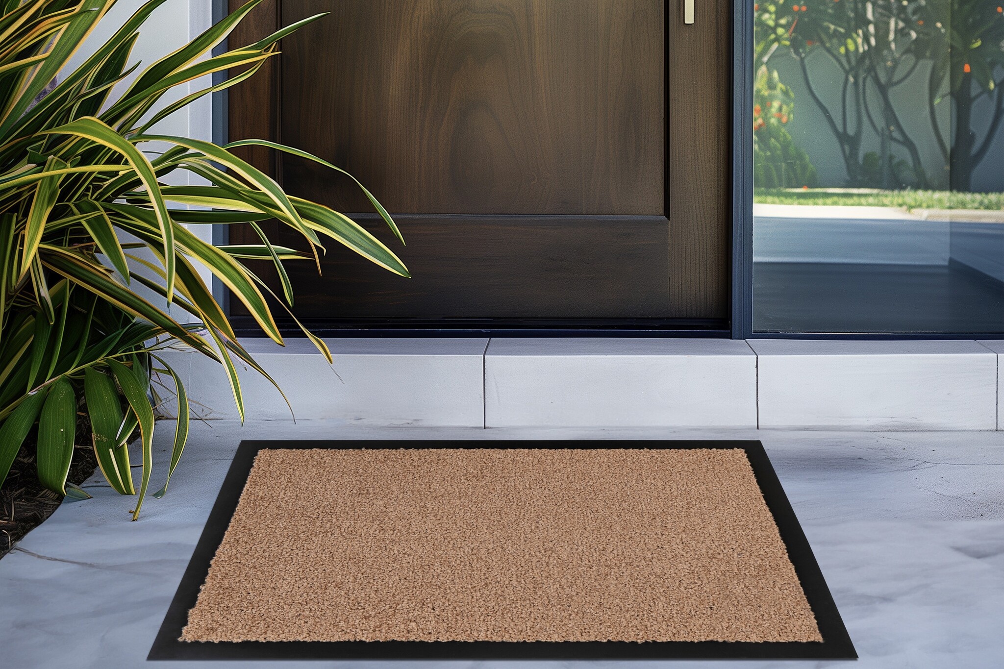 Droogloopmat Amsterdam - Deurmat Binnen – 100% Polyamide, Sterk & Duurzaam - Beige