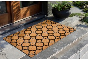 Kokosmat Porto – Deurmat Buiten - 100% Kokosvezel, Natuurlijk & Slijtvast, Stevige PVC Rug - Natuur