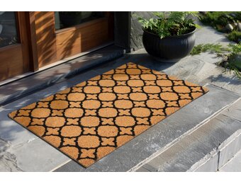 Kokosmat Porto – Deurmat Buiten - 100% Kokosvezel, Natuurlijk & Slijtvast, Stevige PVC Rug - Natuur