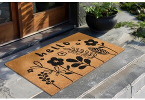 Kokosmat Porto – Deurmat Buiten - 100% Kokosvezel, Natuurlijk & Slijtvast, Stevige PVC Rug - Natuur