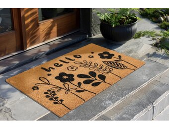 Kokosmat Porto – Deurmat Buiten - 100% Kokosvezel, Natuurlijk & Slijtvast, Stevige PVC Rug - Natuur