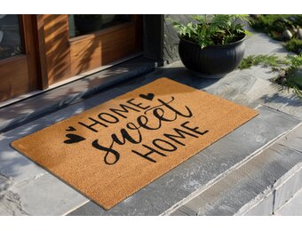 Kokosmat Porto – Deurmat Buiten - 100% Kokosvezel, Natuurlijk & Slijtvast, Stevige PVC Rug - Natuur