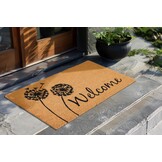 Kokosmat Porto – Deurmat Buiten - 100% Kokosvezel, Natuurlijk & Slijtvast, Stevige PVC Rug - Natuur