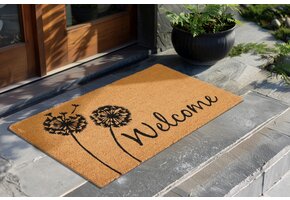 Kokosmat Porto – Deurmat Buiten - 100% Kokosvezel, Natuurlijk & Slijtvast, Stevige PVC Rug - Natuur